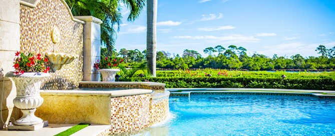 Fountain and pool